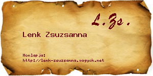Lenk Zsuzsanna névjegykártya